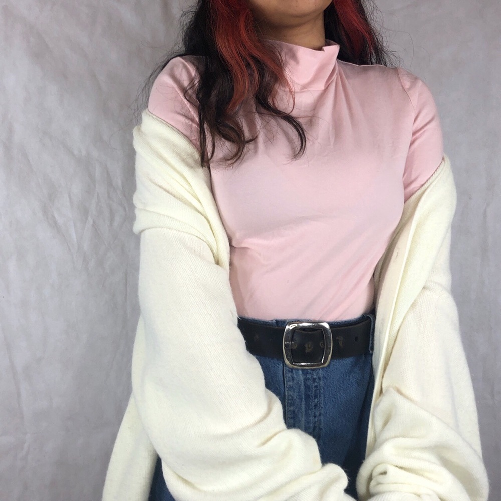 Powder pink long sleeve mock neck by Talbots sizeM